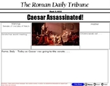 Caesar's Assassination - reading and writing by making your own Roman Newspaper - Interactive